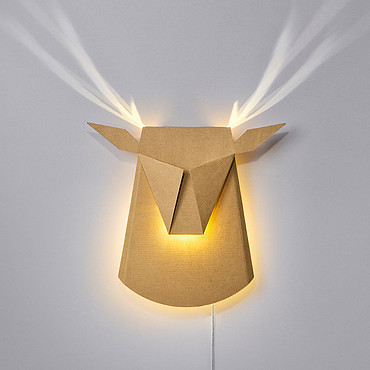  Popup Lighting Cardboard Deer Head LED Light PS1050108